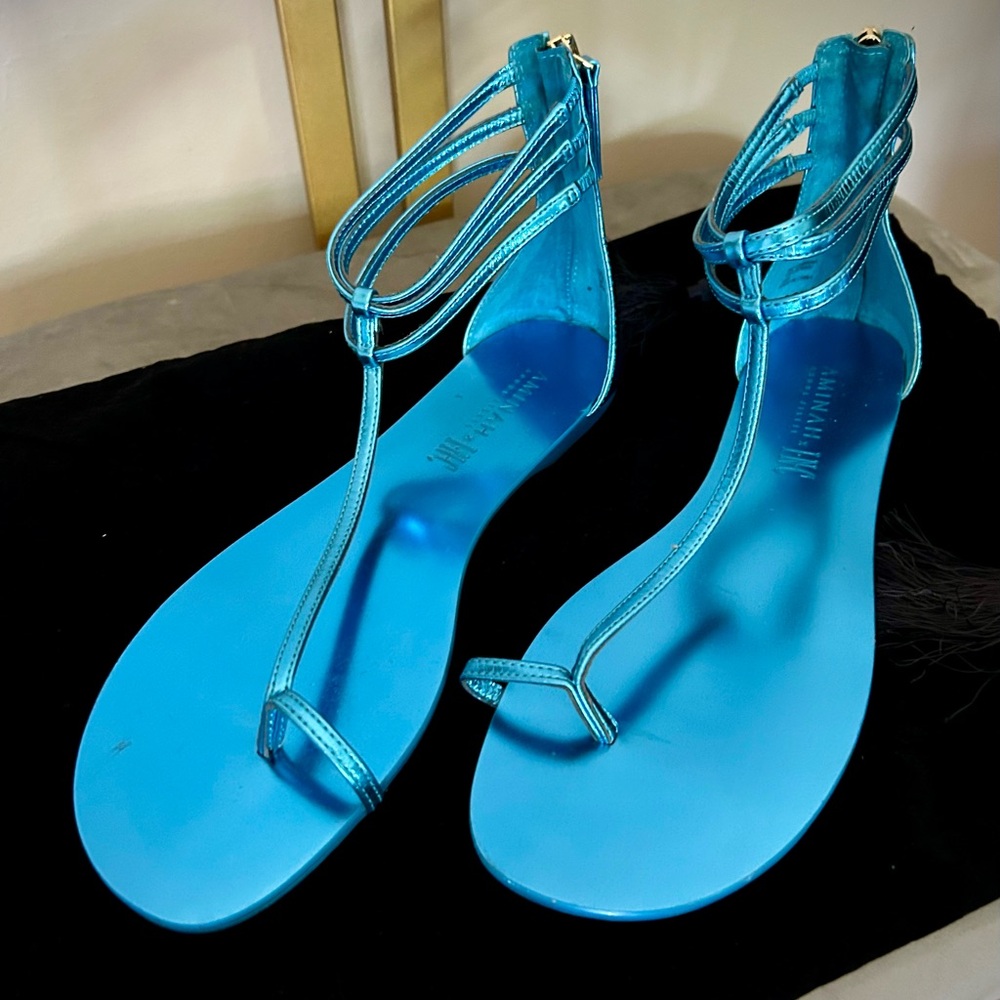 Elegant Blue Strappy Sandals